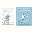 ambitions - set of line design style vector image vector image