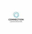 connection logo vector image