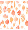 seamless pattern with autumn leaves vector image vector image