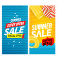 summer super sale banners set vector image