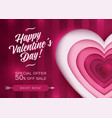 valentine day card background love sale deal vector image