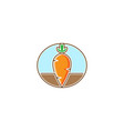 carrot farm logo icon template vector image