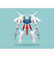 military robot transformer vector image