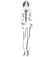 beautiful young girl in the shirt and pants vector image