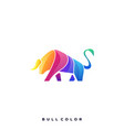 bull color template vector image