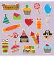 party stickers vector image