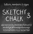 sketchy english alphabet vector image