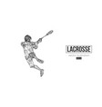 abstract silhouette a lacrosse player vector image