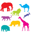 animal silhouettes vector image