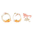 frames for thanksgiving day or wedding invitation vector image