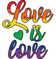 love is on white background vector image vector image