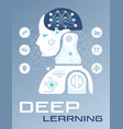 abstract machine and deep learning artificial vector image vector image