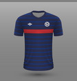realistic soccer shirt france home jersey vector image