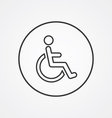 cripple outline symbol dark on white background vector image