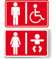 restroom men women baby handicapped vector image