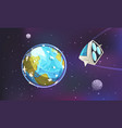 aliens cartoon background vector image