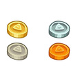 cartoon 3d coins set vector image