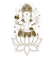 ganesha mehndi vector image