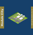 isometric city 3d airport vector image