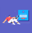 log in and account authentication blank form vector image