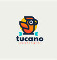 logo toucan simple mascot style vector image