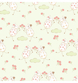 romantic seamless with sheep vector image vector image