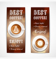 best coffee art banners vector image