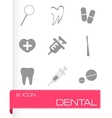 dental icons set vector image
