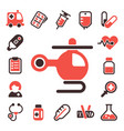 health medical emergency icons healthcare vector image