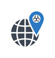 outbreak virus world related glyph icon vector image vector image