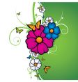 abstract image there are flowers butterflies vector image vector image