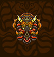 dark mighty egypt mascot vector image