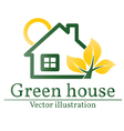 green house logo eco vector image vector image
