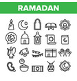 ramadan islam collection elements icons set vector image