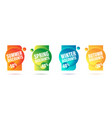set promo labels or advertising tags for each vector image vector image