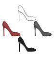 stiletto icon in cartoonblack style isolated vector image