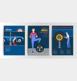 tire brochure mechanic vector image