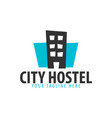 hostel logo hotel travel rest place vector image