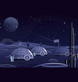 moon surface flat earth vector image vector image