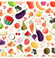 seamless pattern with colorful fruit vector image