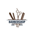 vintage razor scissors and comb for gentleman vector image vector image