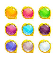 Beautiful colorful round buttons Royalty Free Vector Image