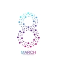 eight march international womens day vector image