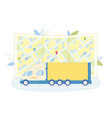 large paper map shows way to transport furniture vector image