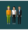 men fashion style in flat vector image vector image