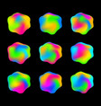 formless fluorescent rainbow jelly like drops vector image vector image