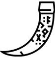 horn viking line icon vector image vector image