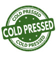 cold pressed grunge rubber stamp vector image vector image