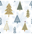 cute winter season holiday childish seamless vector image vector image