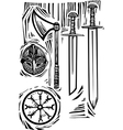 viking weapons vector image vector image